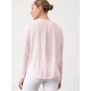 Athleta With Ease Long Sleeve Workout Top Size S Hot Fuchsia Pink